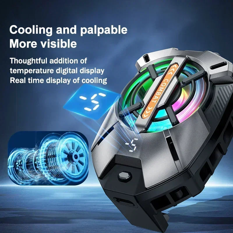 FS09 NEW Mobile Phone Semiconductor 3 Gear Digital Display Back-clip Cooling Radiator for IPhone Samsung Xiaomi PUBG Game Cooler