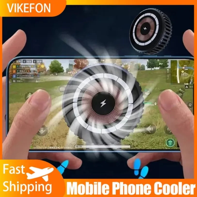 Portable Magnetic Phone Cooler Fast Charging Cooling Fan with 15W Wireless Charging Function for Qi2 iPhone 16 15 14 13 Pro Max