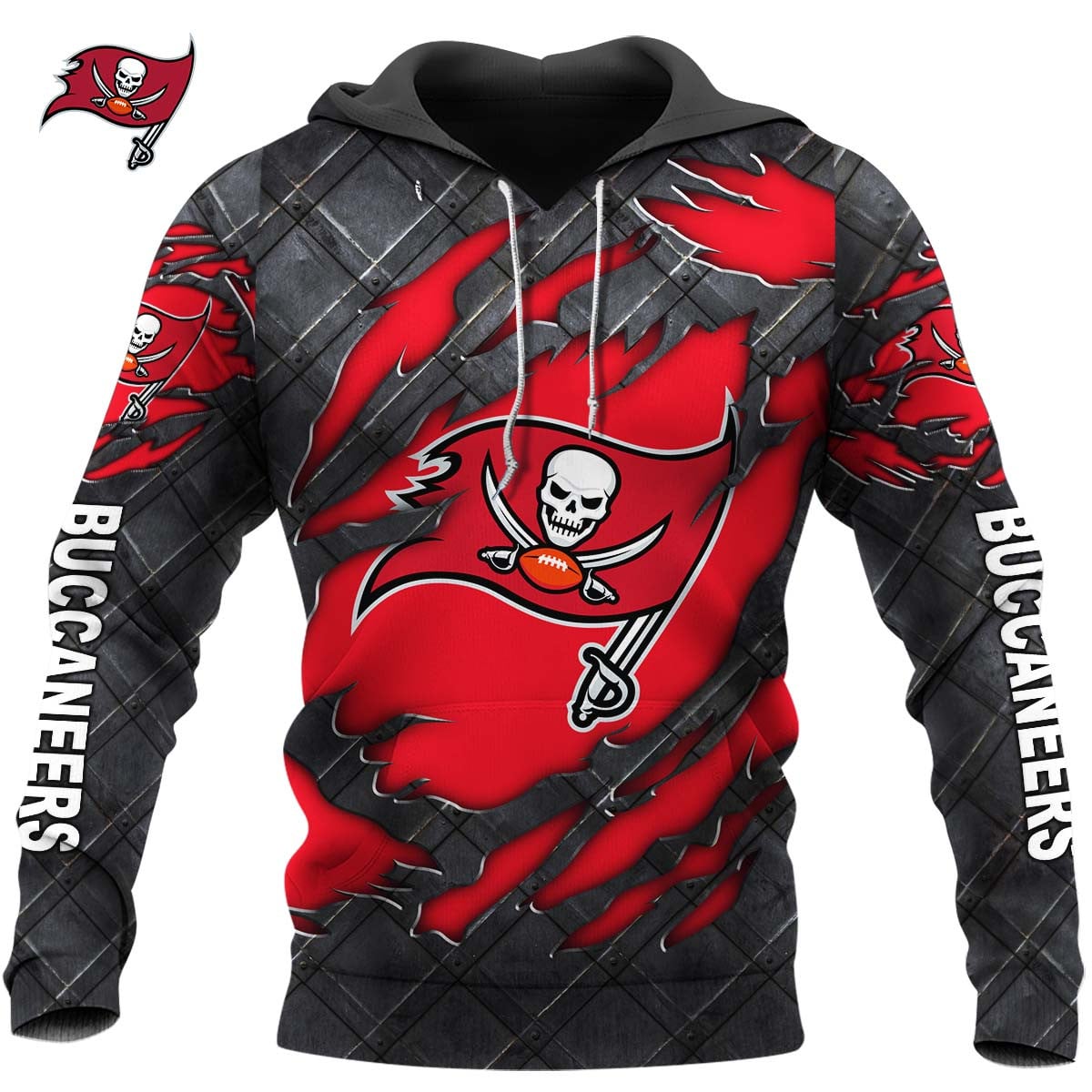 Tampa Bay Buccaneers Black Metal Design Shirt