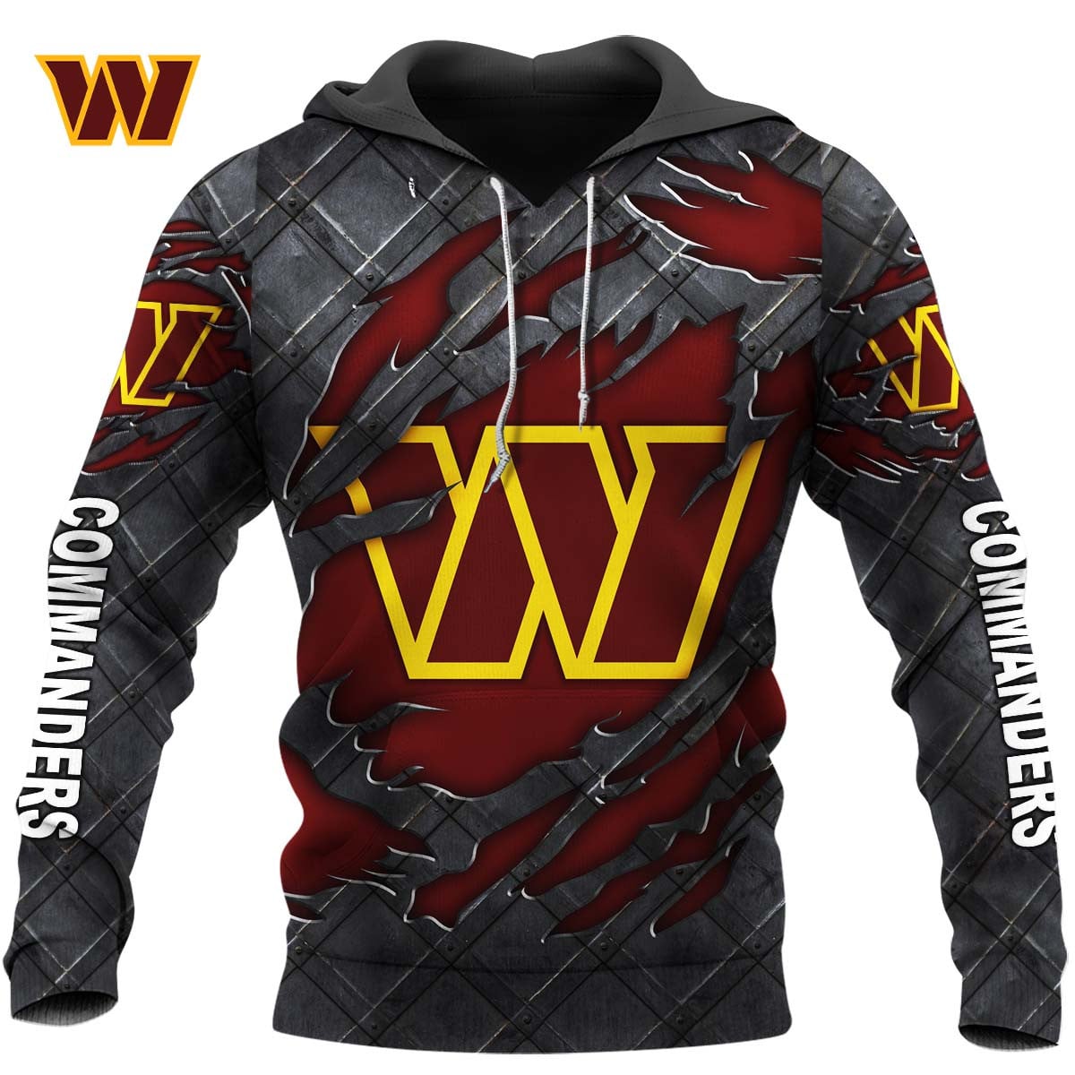 Washington Commanders Black Metal Design Shirt