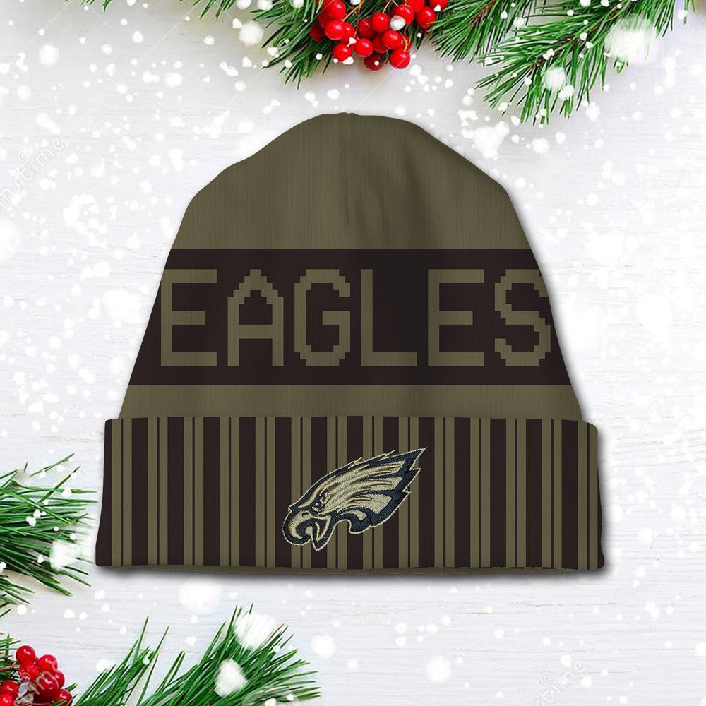 Philadelphia Eagles 2025 Salute to Service Beanie Hat