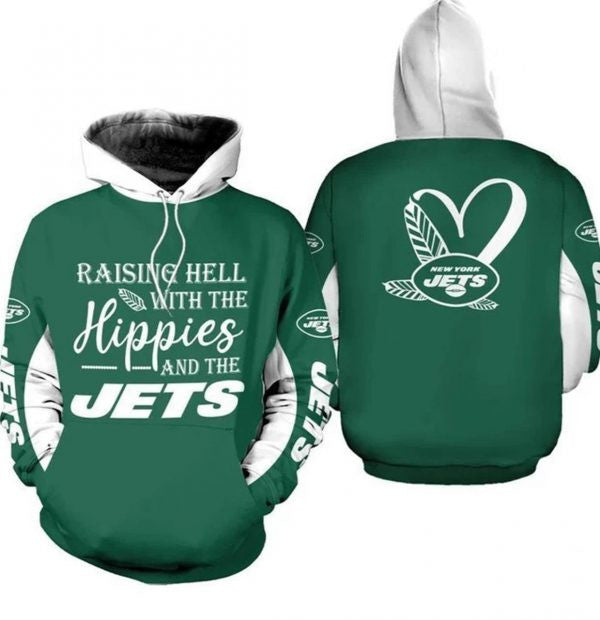 New York Jets Raising Hell With The Happies And The Jets Nfl Gift For Fan 3d Hoodie